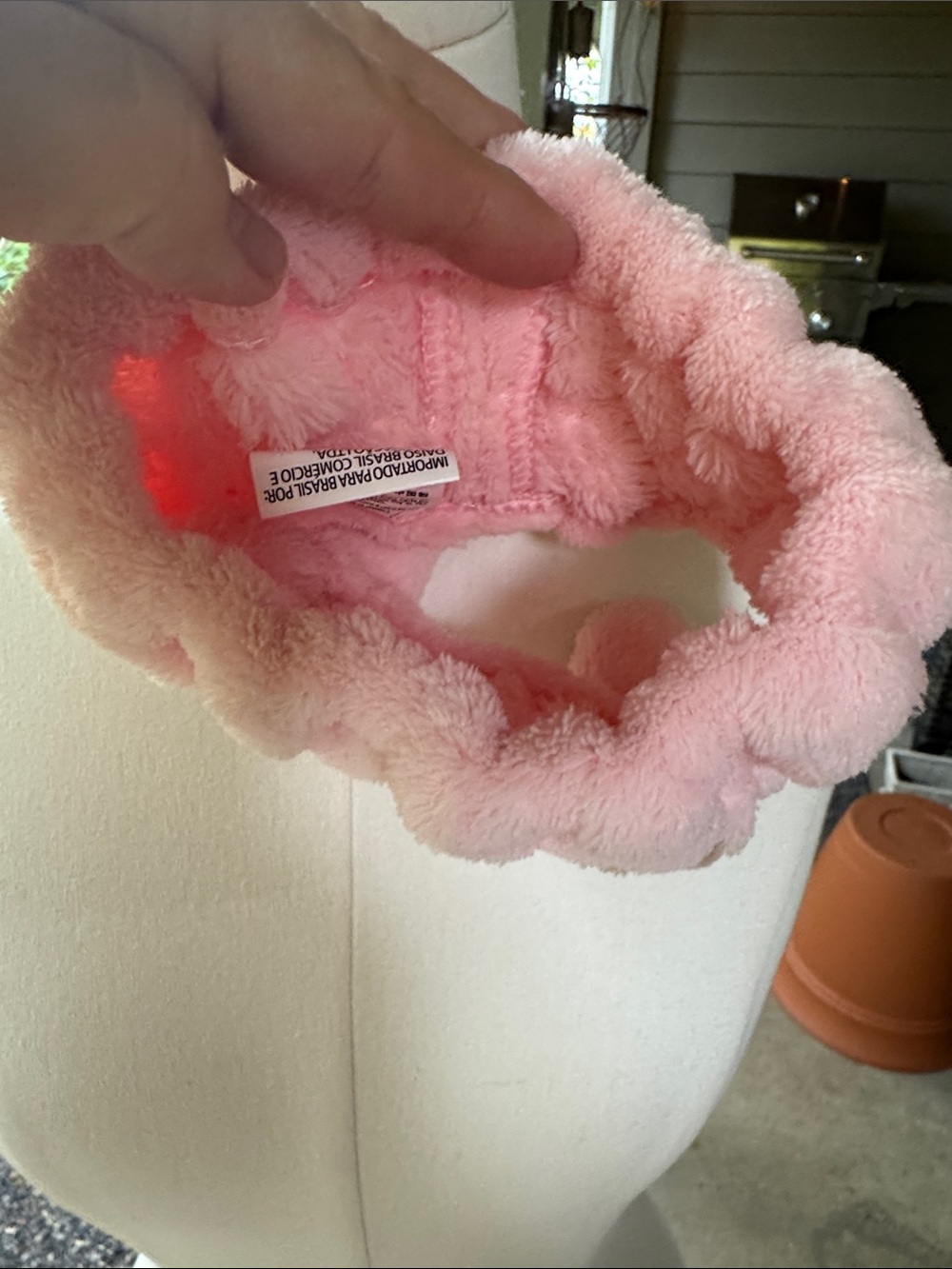 Kids Plush Bunny Ear Headband - Pink - Picture 4 of 4